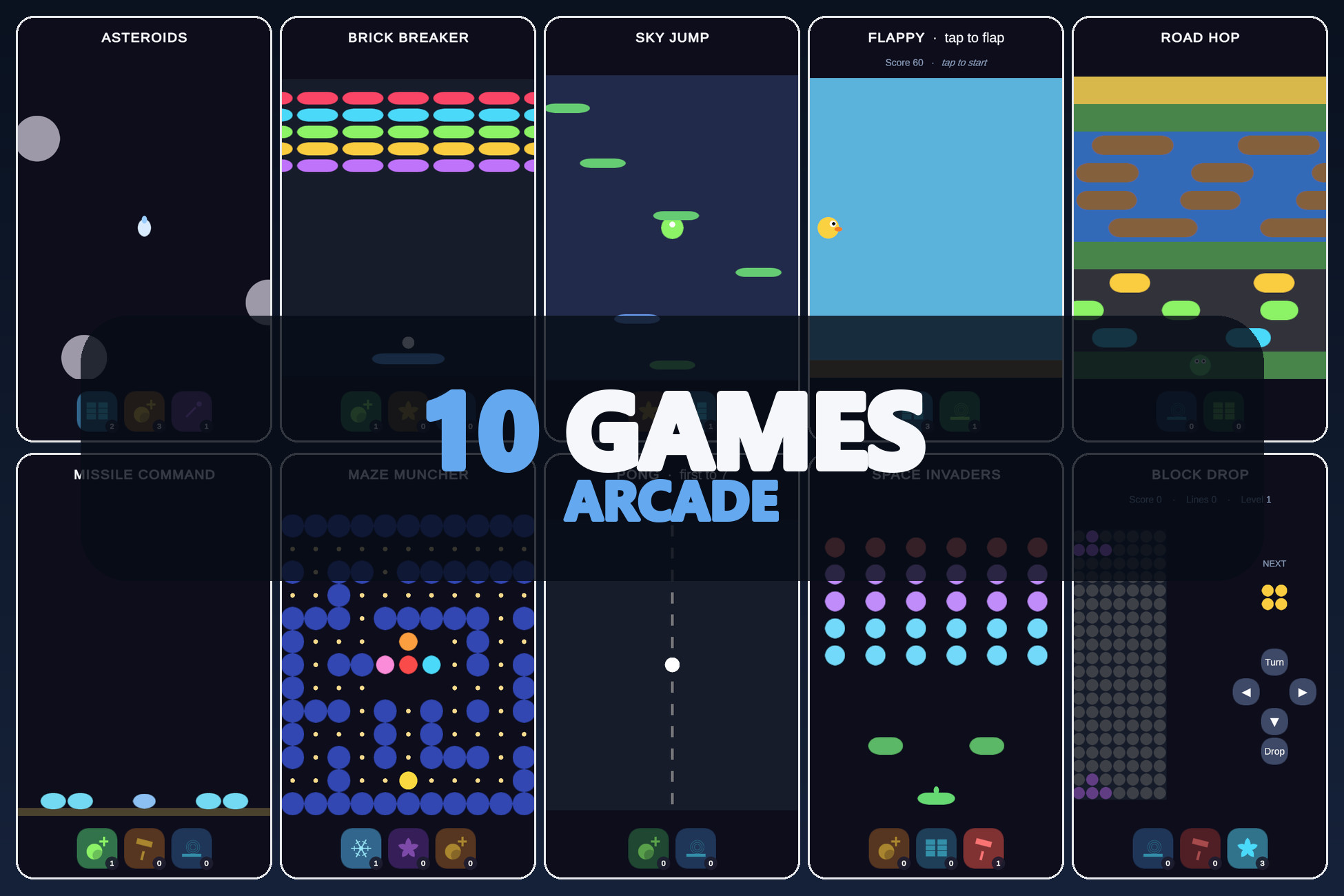 Mini Game Templates Arcade - 10 Arcade Starters for Unity