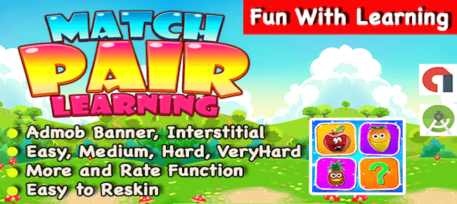 Match Pair With Learning Puzzle Game For Kids