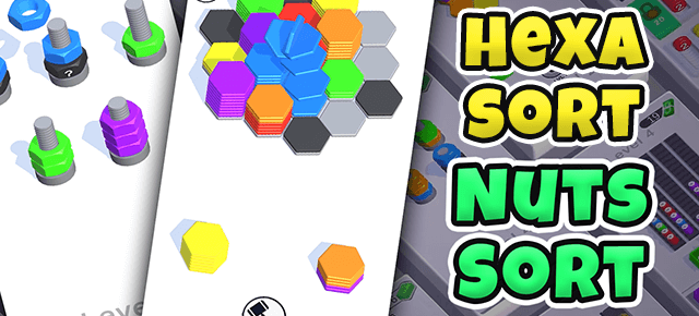 Hexa Sort + Nuts Sort | 2 HyperCasual Puzzle Games | Unity