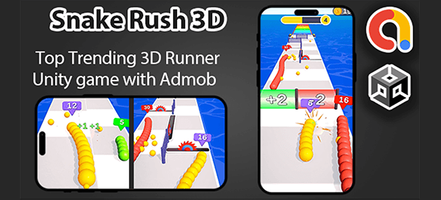 Snake Rush 3D – Unity Game + Admob
