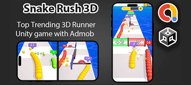 Snake Rush 3D – Unity Game + Admob