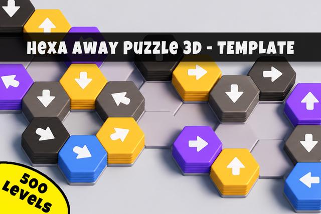 Hexa Away Puzzle 3D | Template + Level Editor