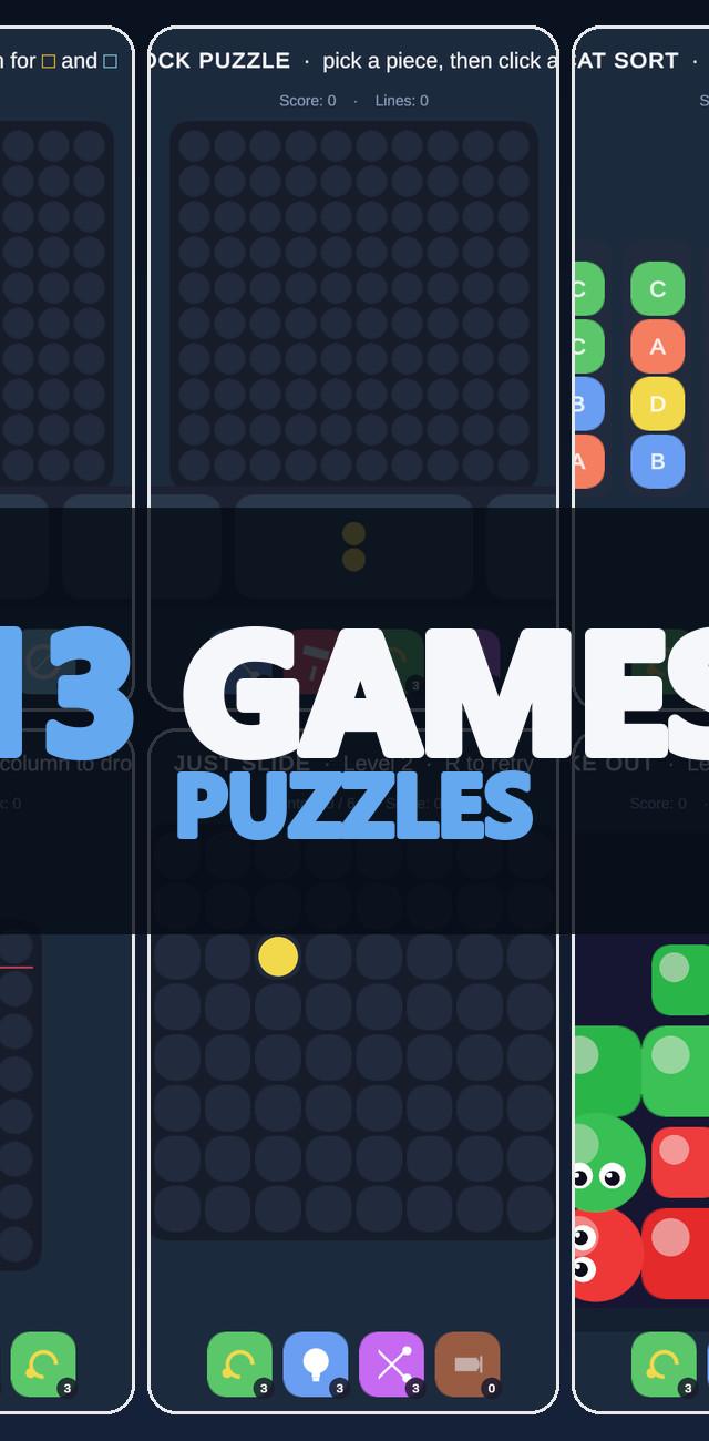 Mini Game Templates Puzzles - 10 Puzzles Starters for Unity
