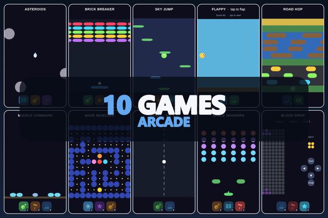 Mini Game Templates Arcade - 10 Arcade Starters for Unity